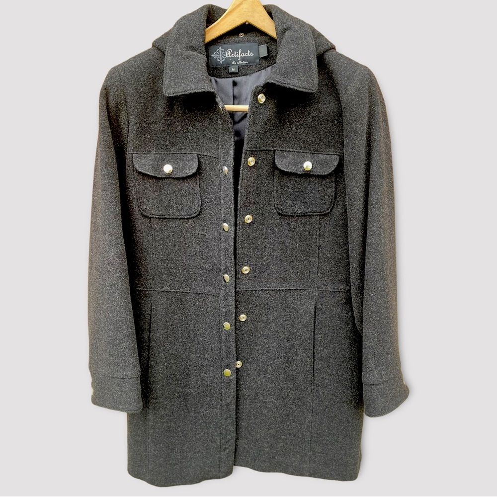 Artifacts The Collection Charcoal Gray Wool Coat size med